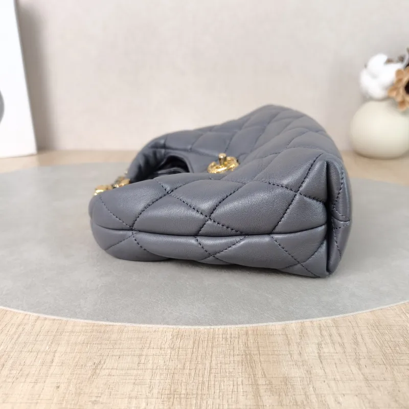 Chanel Crossbody Bag24a hobo Top Handle Crossbody Bag Grey Lambskinmini20.5 × 7 × 20 cm — detail view 8 of 11