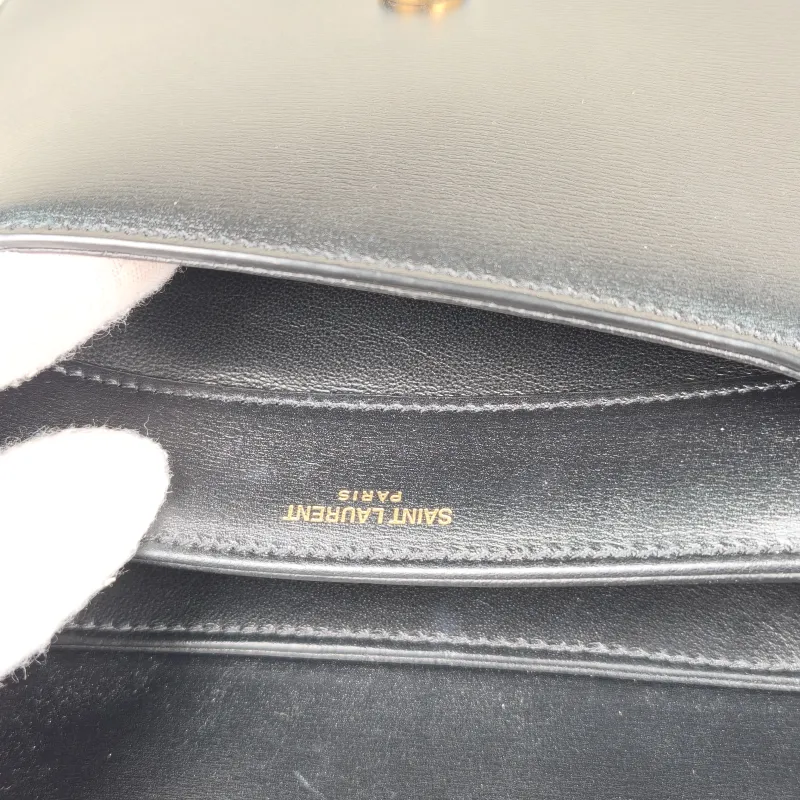 SAINT LAURENT Shoulder Bag Shoulder Bag Black Calfskin 18.6 × 6 × 16 cm — detail view 6 of 13