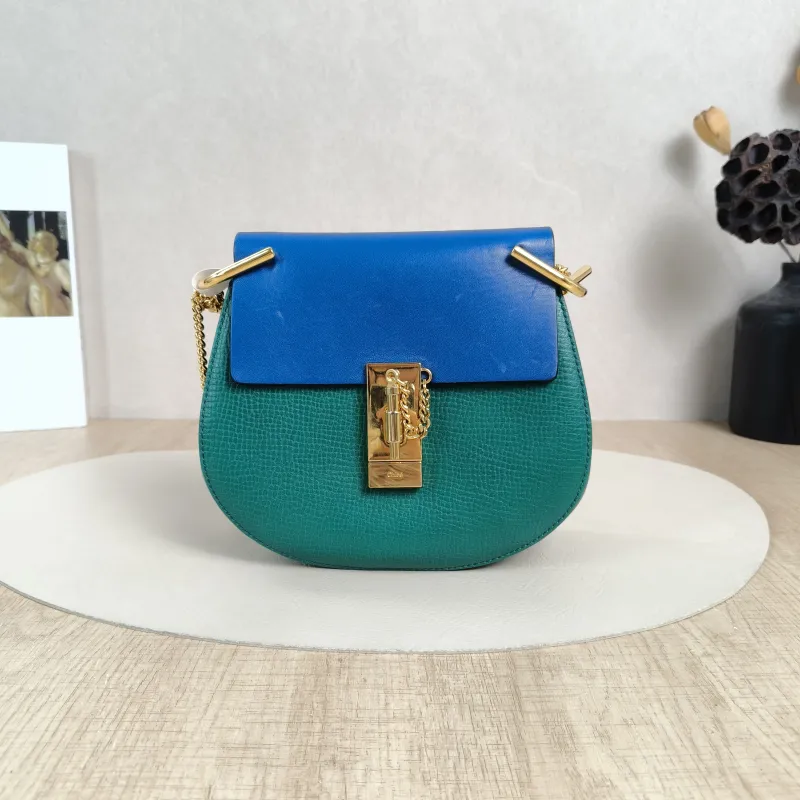 Chloé Crossbody Bag Crossbody Bag Green Blue Calfskin One Size19 × 6 × 18 cm