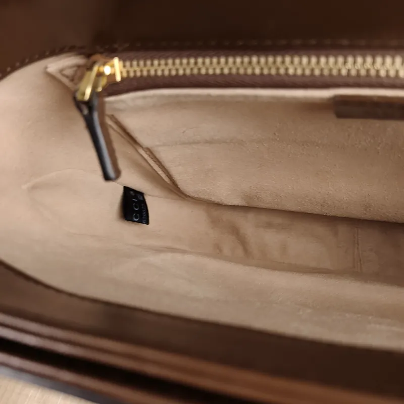 GUCCI Shoulder Bag Horsebit 1955 Horsebit Medium Monogram PVC Medium 25 × 8 × 18 cm — detail view 3 of 12