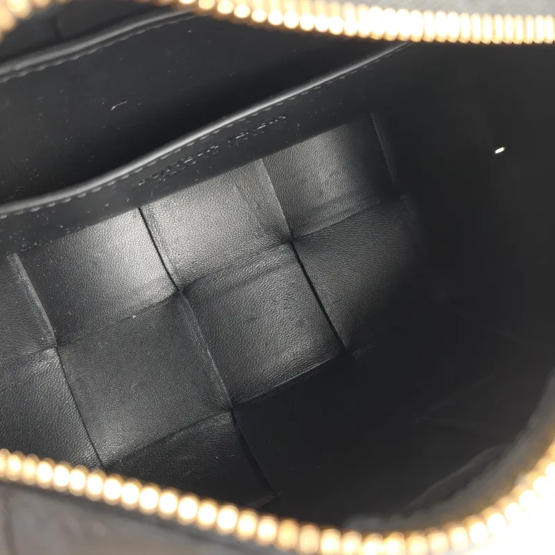 Bottega Veneta Shoulder Bag Brick Cassette Woven Black Lambskin Small 23.5 × 10 × 10 cm — detail view 9 of 9
