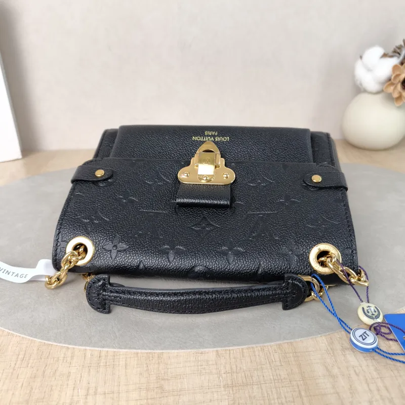 Louis Vuitton Shoulder Bag VAVIN Black Empreinte Embossed Calfskin BB20.5 × 8 × 15.5 cm — detail view 9 of 13