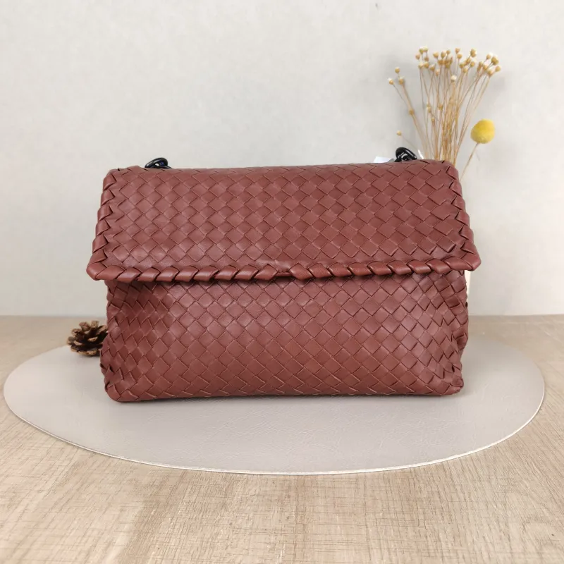 Bottega Veneta Shoulder Bag Olimpia Brown Lambskin One Size29 × 10.5 × 20 cm