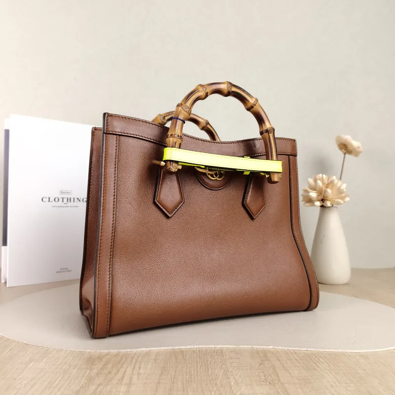 GUCCI Top Handle Bag Diana Top Handle Bag Caramel Calfskin Medium 27 × 10 × 24 cm — cover view 3 of 5