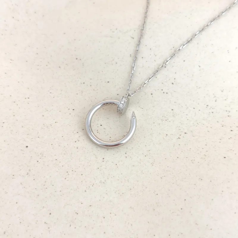 CARTIER Necklace Juste un Clou Necklace White Gold Diamond18KW hite Gold One Size 40cm — cover view 8 of 8