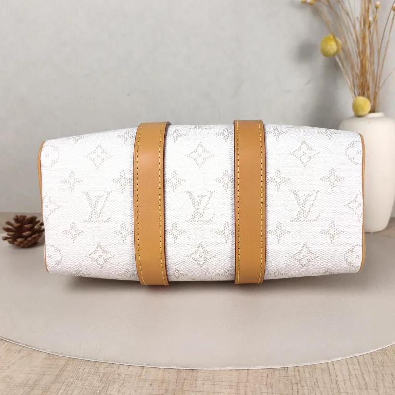 Louis Vuitton Crossbody Bag Keepall 25 White Monogram PVC Medium 25 × 11 × 15 cm — cover view 2 of 5