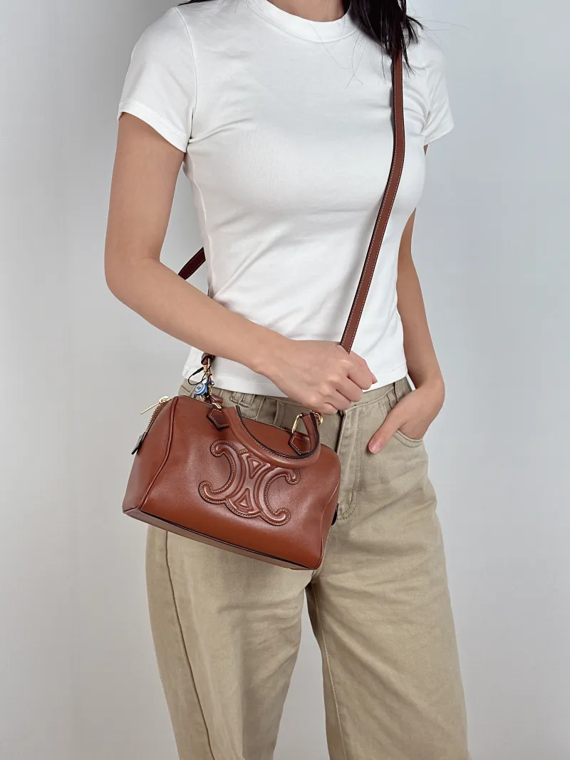 CELINE Crossbody Bag Calfskin Small 20 × 10.5 × 14 cm — on-model view 3 of 3