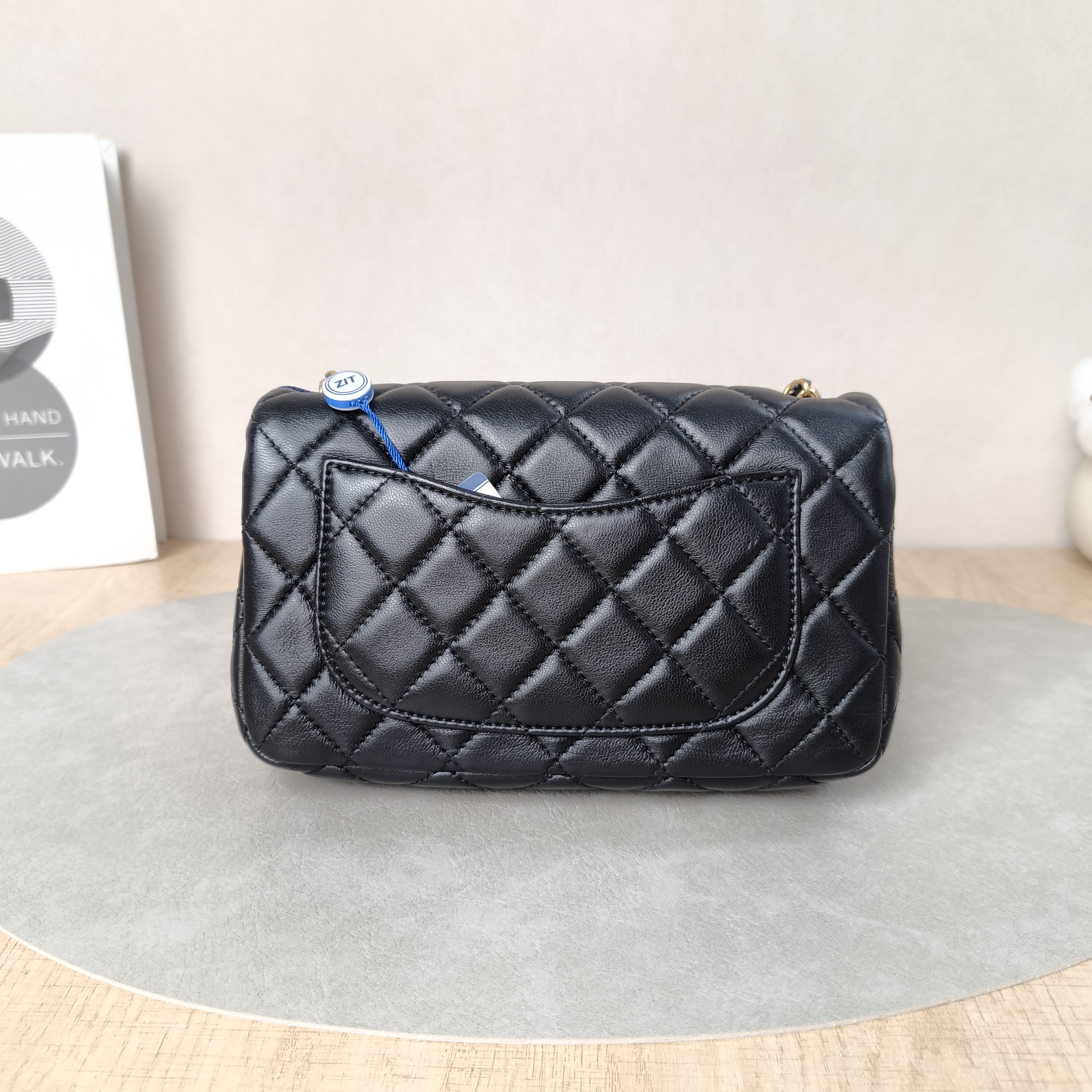 Chanel Crossbody Bag Classic Flap Large Mini CF Mini Black with Gold-Tone Hardware Lambskin mini20 × 6 × 12 cm — cover view 5 of 5