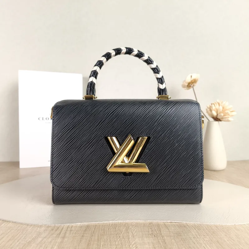 Louis Vuitton Crossbody Bag Crafty Twist Black · White Epi Embossed Calfskin Medium 23 × 9.5 × 17 cm
