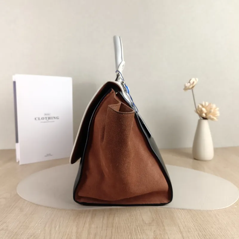 CELINE Crossbody Bag Trapeze Colorblock Calfskin Medium 30 × 15 × 24 cm — detail view 6 of 10