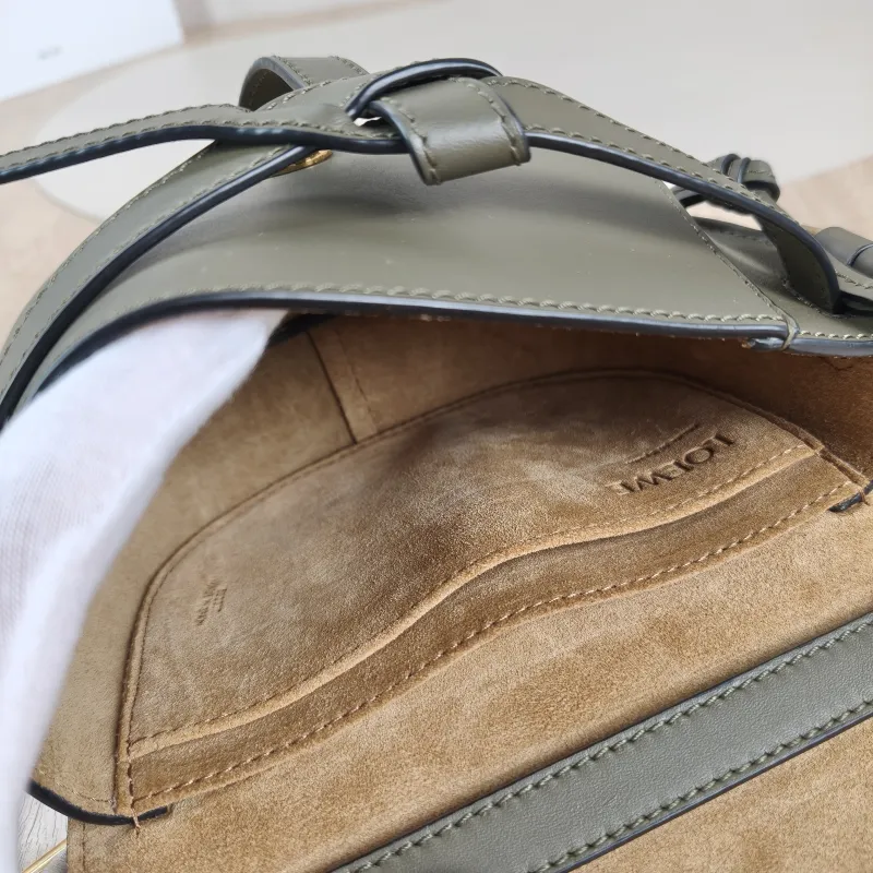 LOEWE Crossbody Bag Gate Green Calfskin Mini 15 × 8 × 12.5 cm — detail view 10 of 13