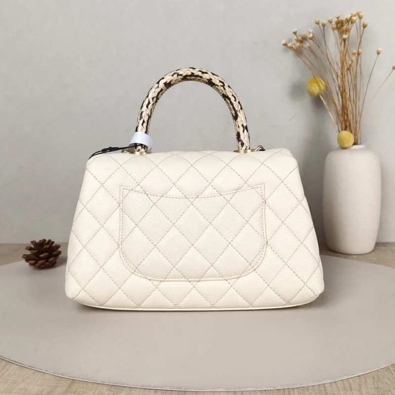 Chanel Top Handle Bag Coco Handle Beige Grained Calfskin Small 24 × 10 × 14 cm 26 — cover view 4 of 5