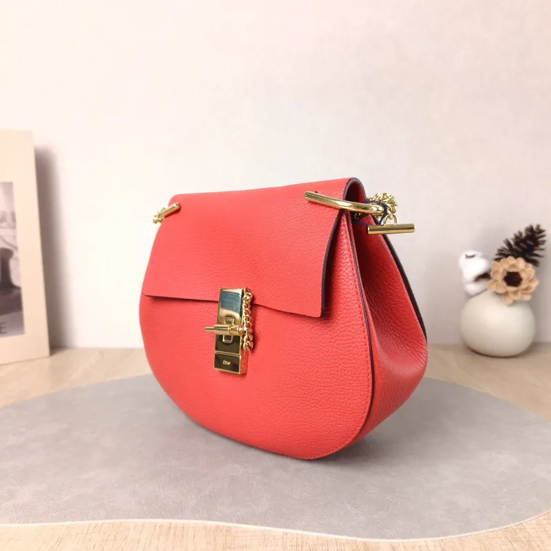 Chloé Crossbody Bag drew Red Calfskin 23 × 7.5 × 20 cm — cover view 5 of 6