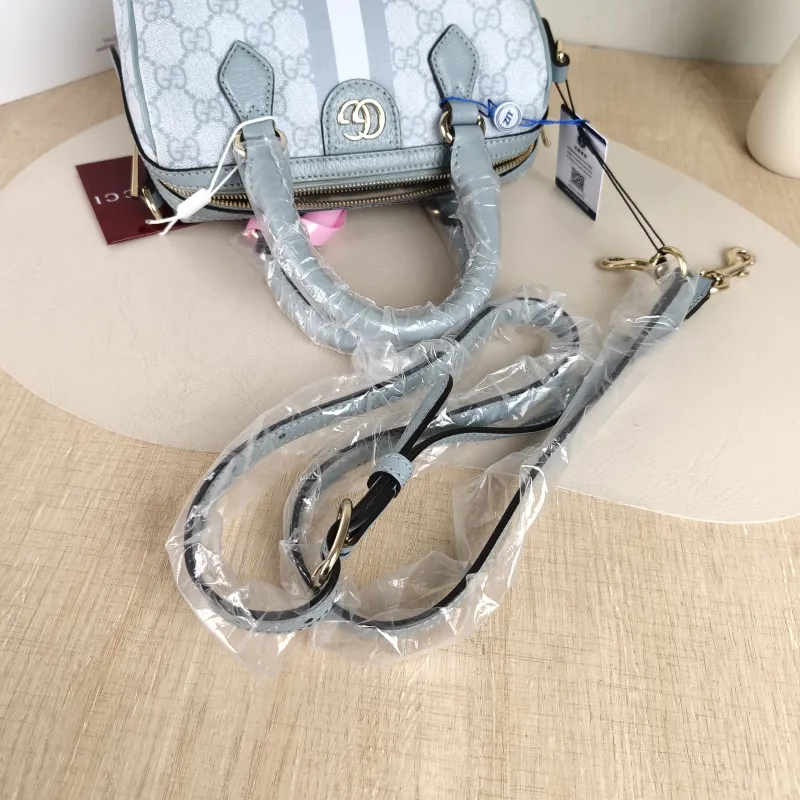GUCCI Top Handle Bag Ophidia Blue PVC One Size 21 × 11 × 13 cm — detail view 8 of 12