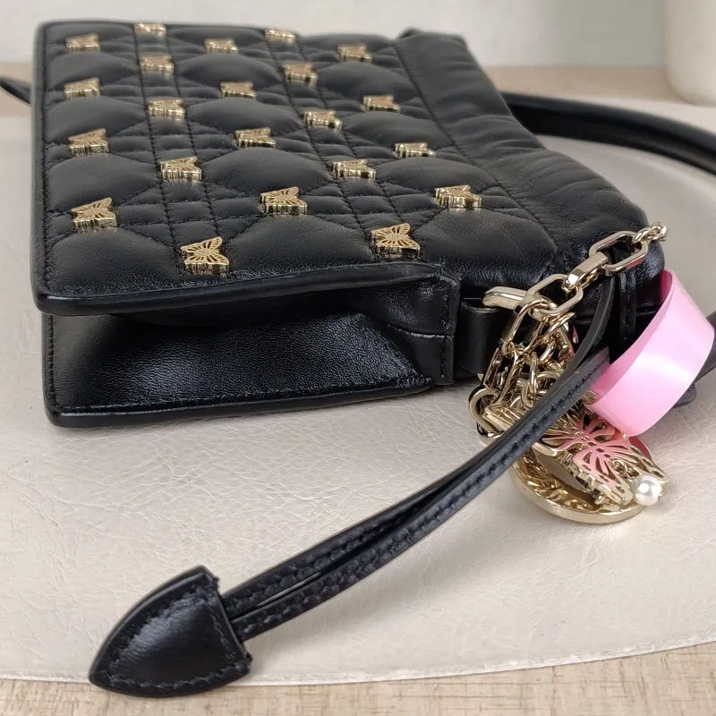 DIOR Crossbody Bag Lady Milly Chain Bag Black Lambskin 19 × 5 × 14 cm — detail view 5 of 10