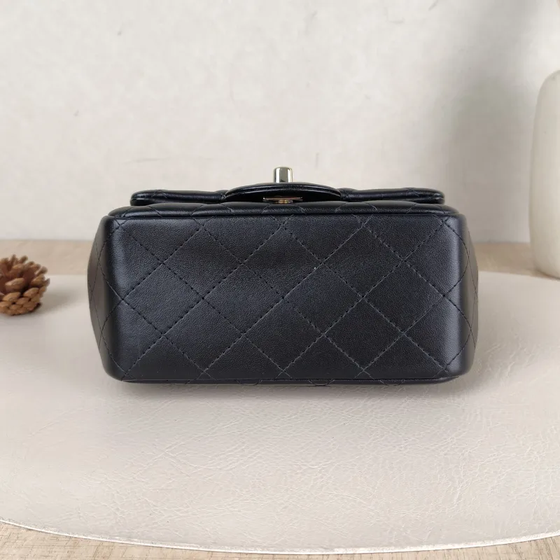 Chanel Crossbody Bag Classic Flap Mini CF Mini Black Lambskin One Size17 × 8 × 13.5 cm — cover view 5 of 5