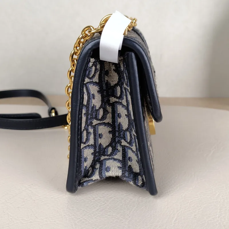 DIOR Crossbody Bag30 Montaigne East-West 30Blue Canvas Small21 × 6 × 12 cm — detail view 10 of 12
