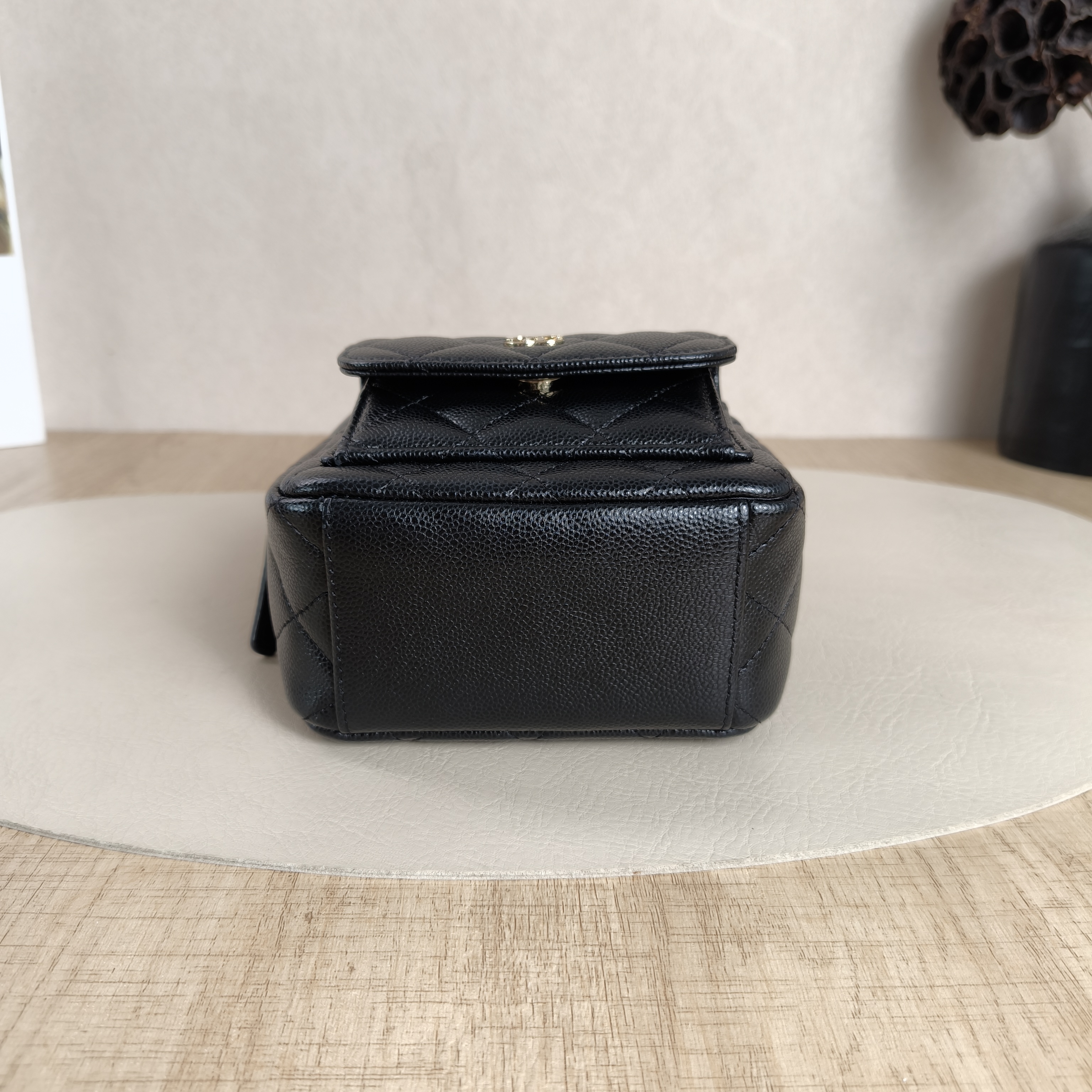 Chanel Crossbody Bag24s Mini Backpack Crossbody Bag Black Grained Calfskin One Size13 × 9 × 18 cm — cover view 2 of 11