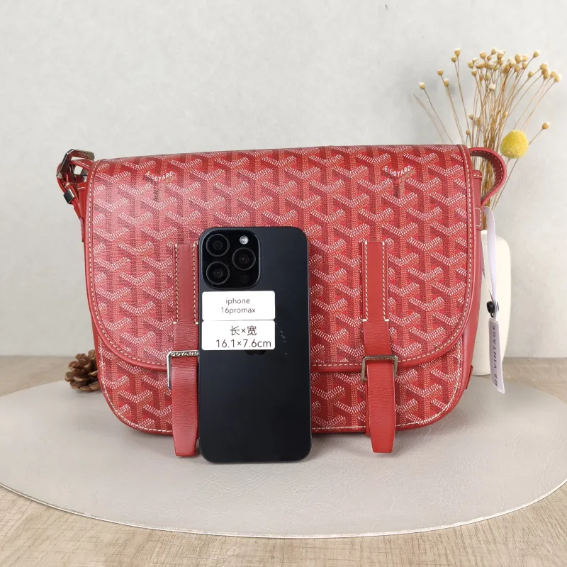 GOYARD Crossbody Bag Messenger Bag Crossbody Bag Red PVC 28.5 × 8 × 20 cm — cover view 2 of 5