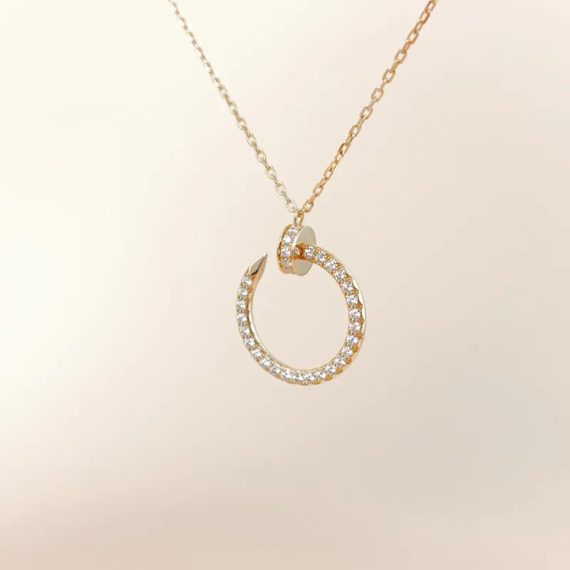 CARTIER Necklace Juste un Clou Pavé Diamond Necklace Yellow Gold 18KY ellow Gold Diamond One Size 40cm — cover view 10 of 10
