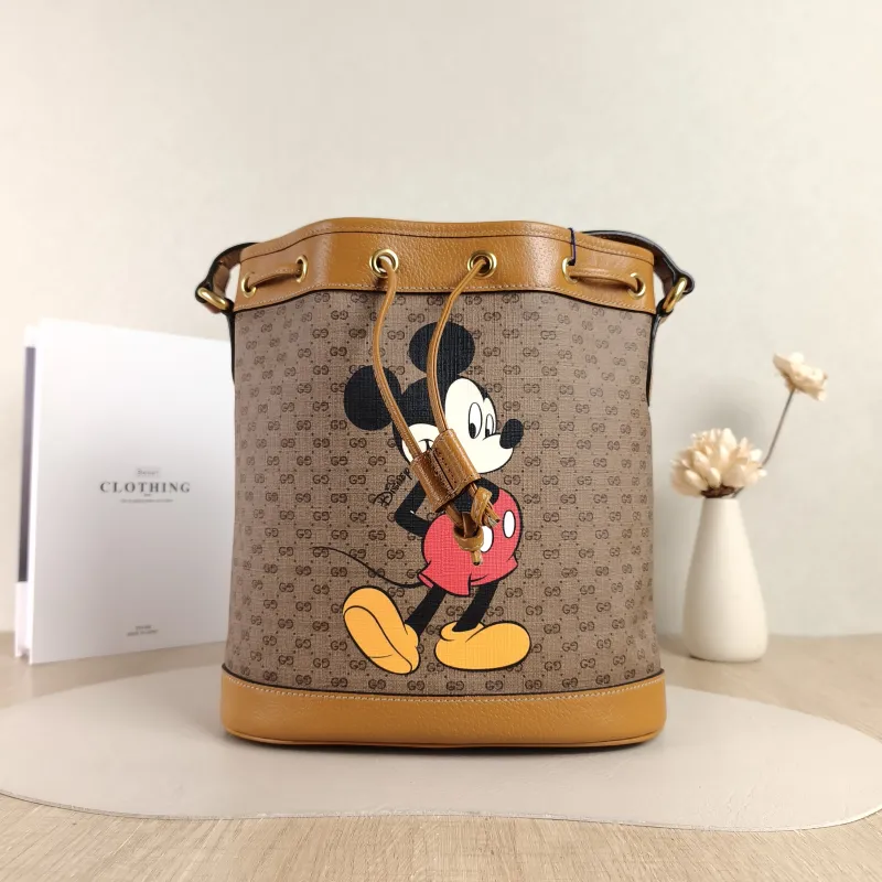 GUCCI &Disney Edition Crossbody Bag Brown PVC One Size24 × 12 × 26 cm
