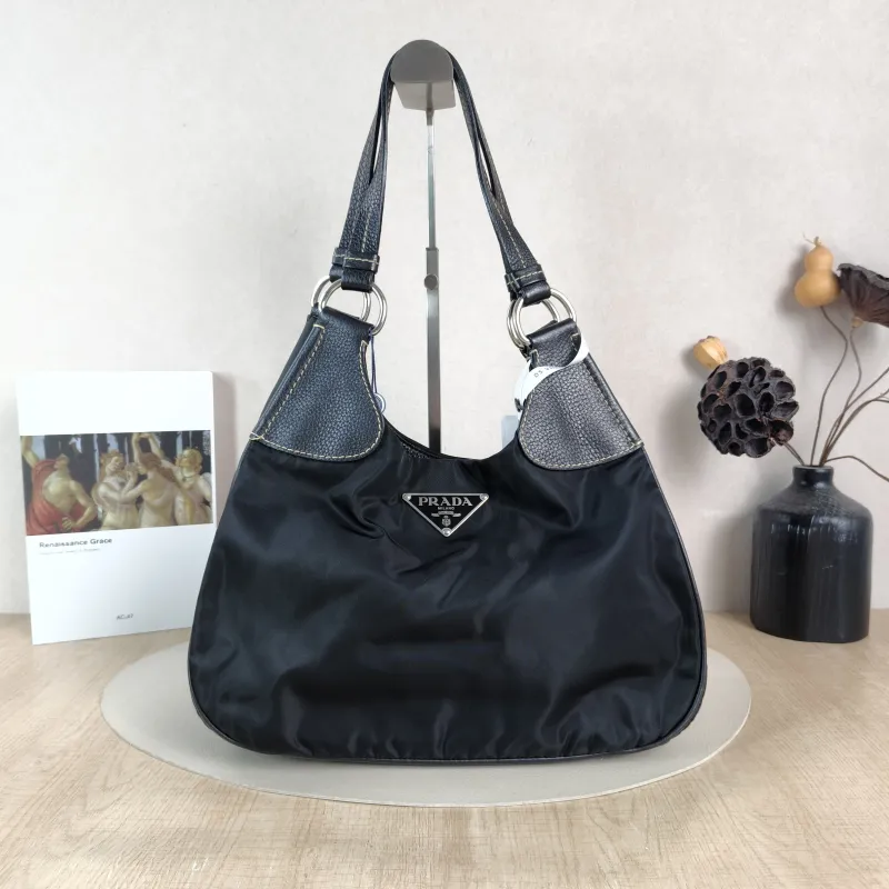 PRADA Top Handle Bag Nylon Black Nylon One Size 32 × 16 × 29 cm