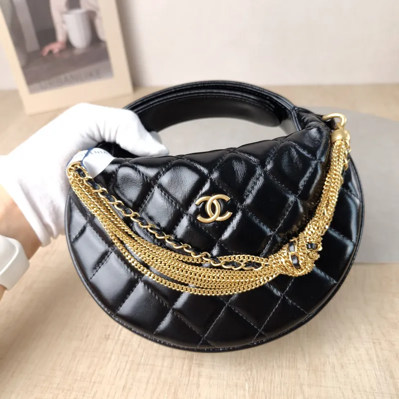 Chanel Top Handle Bag Black Calfskin One Size 19 × 4 × 11 cm — detail view 9 of 12