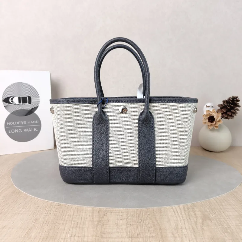 Hermès Top Handle Bag Neo Garden 23 Mini Beige · Canvas · Negonda Calfskinmini23 × 10 × 16 cm