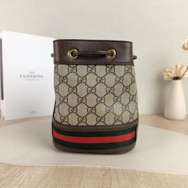 GUCCI Shoulder Bag Ophidia Bucket Bag Monogram PV Cmini15.5 × 9 × 19 cm — cover view 3 of 5