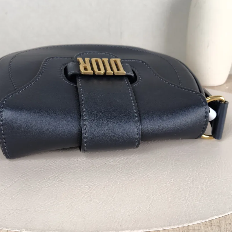 DIOR Crossbody Bag D-Fence Black Calfskin Medium 22.5 × 5 × 17.5 cm — detail view 7 of 12