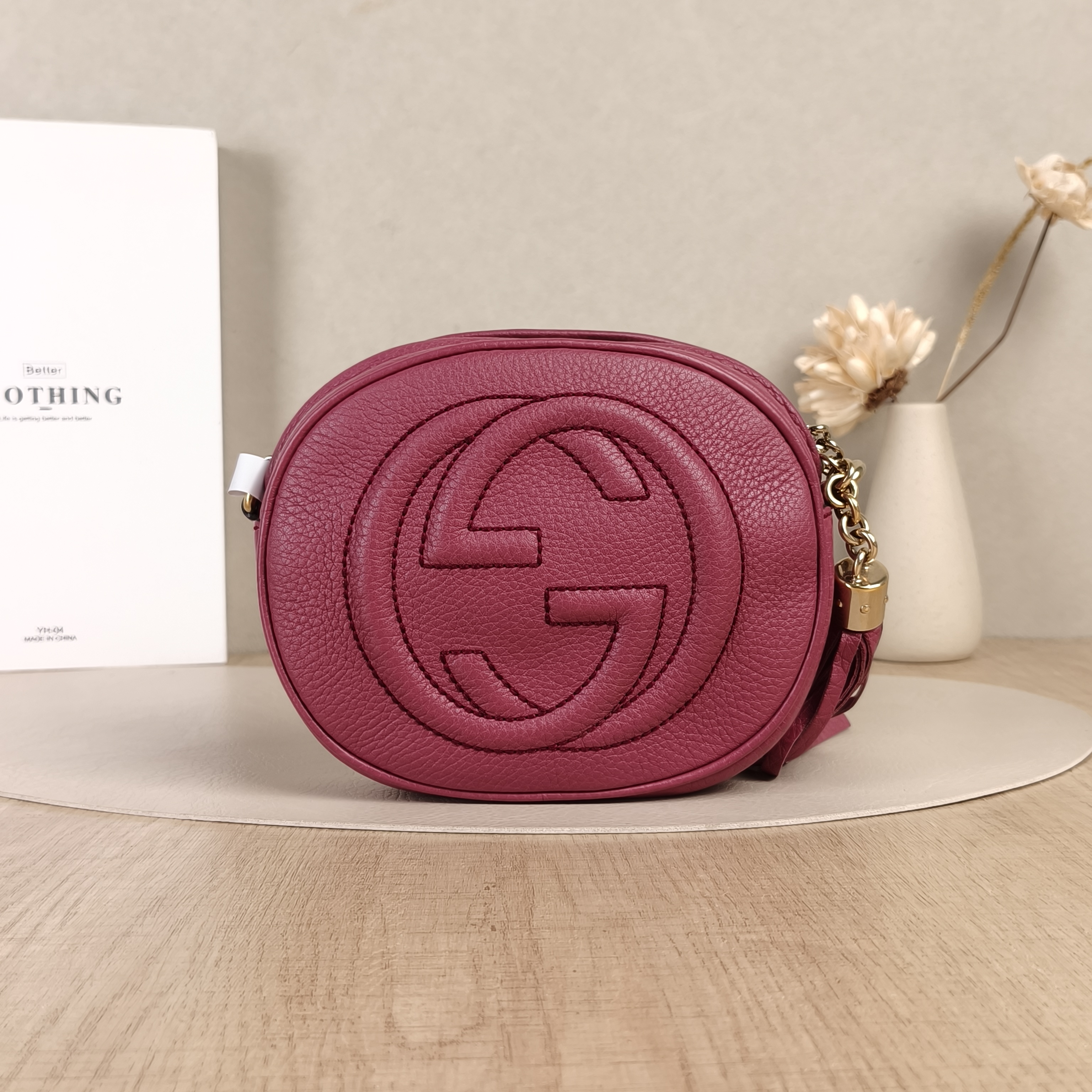 GUCCI Crossbody Bag Crossbody Bag Calfskin One Size17 × 4 × 14 cm