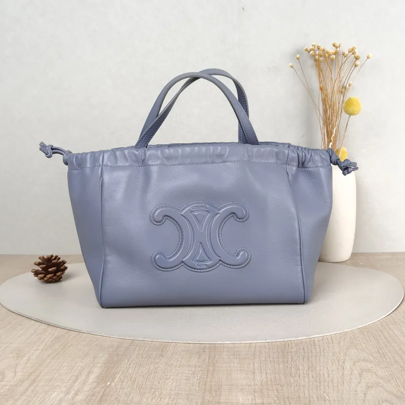 CELINE Top Handle Bag CABAS TRIOMPHE Calfskin Small 22 × 15 × 17 cm