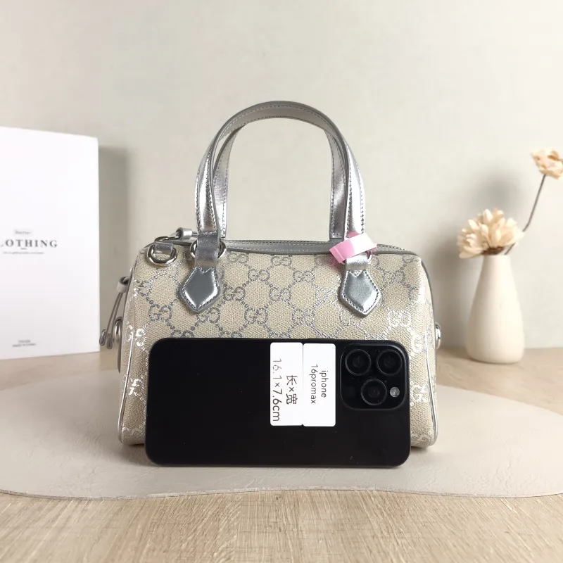 GUCCI Crossbody Bag GG Collection Silver Monogram PVC 20 × 11 × 13 cm — cover view 2 of 5