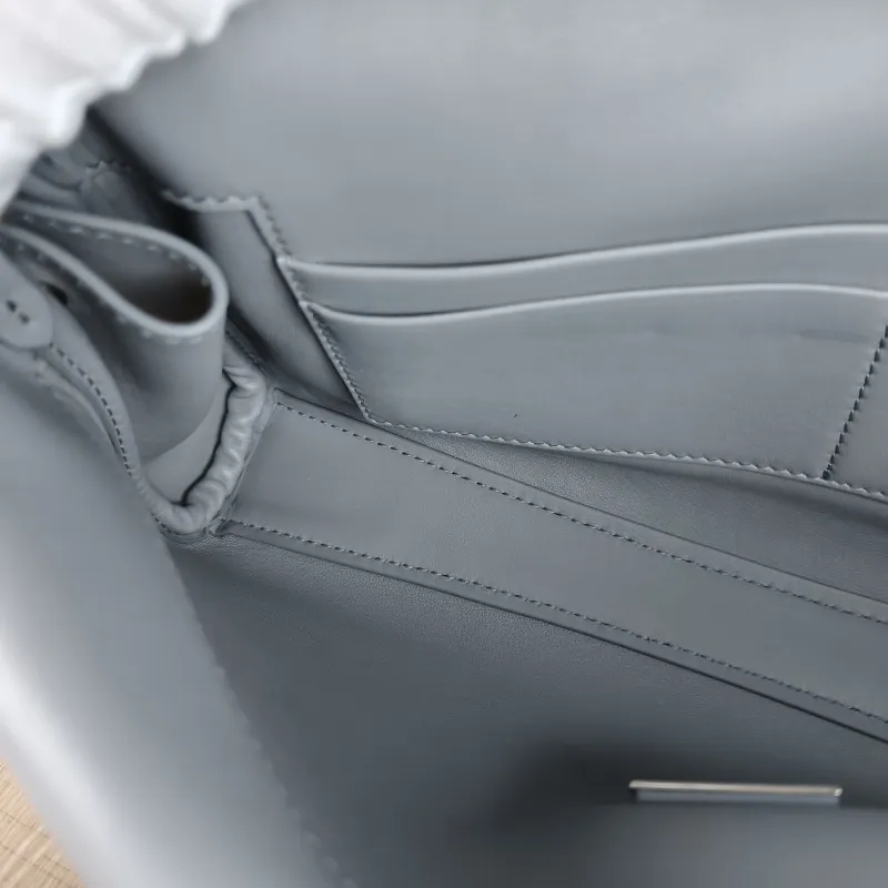 BALENCIAGA Crossbody Bag bel air Top Handle Crossbody Bag Grey Calfskin 27 × 5 × 14 cm — detail view 8 of 11