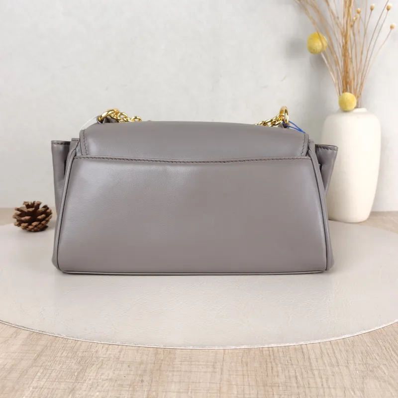 Miumiu Shoulder Bag Grey Calfskin One Size 26 × 9.5 × 14.5 cm — cover view 5 of 5