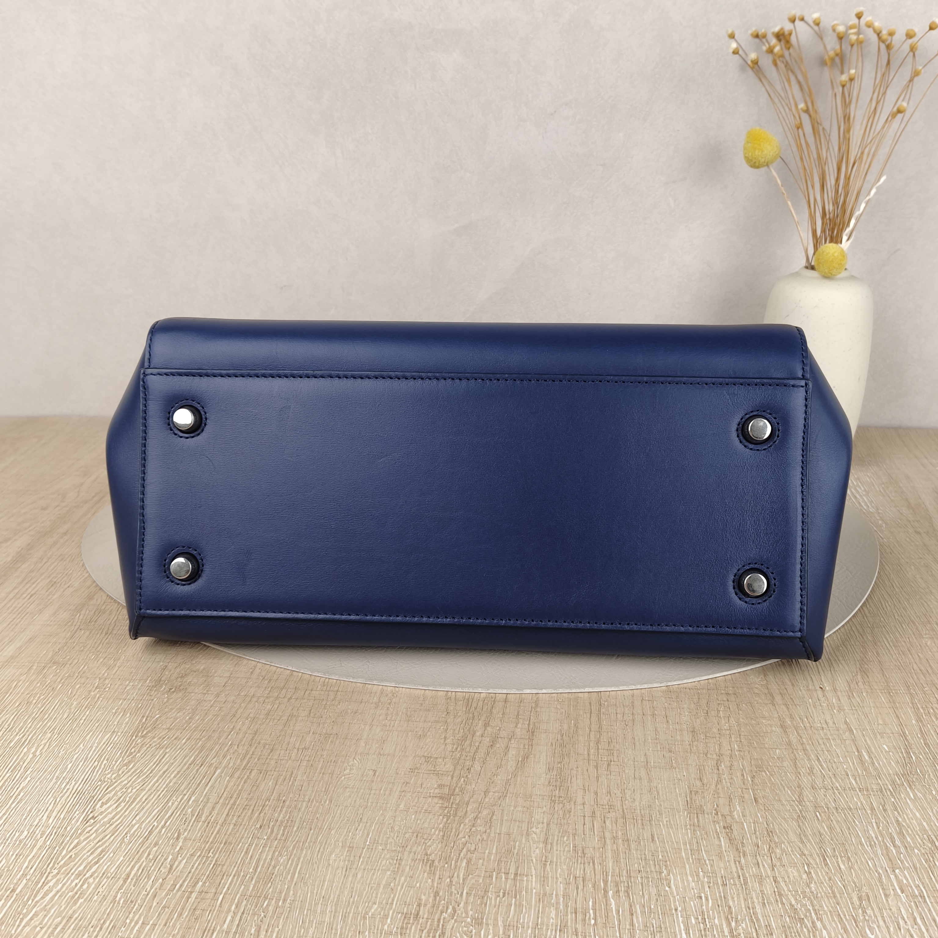 CELINE Bucket Bag Blue Calfskin · 32 × 16 × 24 cm — cover view 4 of 8