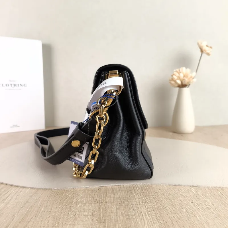 Louis Vuitton Crossbody Bag Dauphine Soft Shoulder Bag Black Calfskin Medium 24 × 9 × 17 cm — detail view 6 of 11