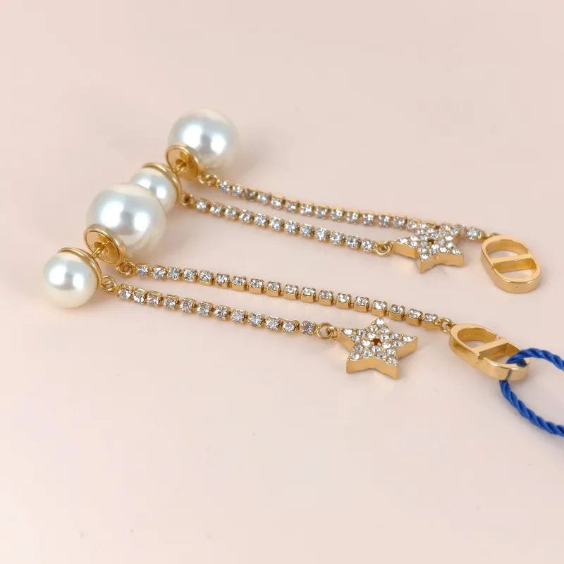 DIOR Earrings Pearl Earrings Gold One Size — cover view 5 of 7