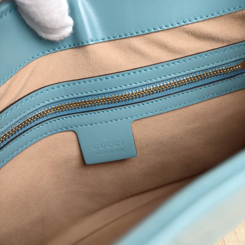 GUCCI Crossbody Bag Jackie 1961Collection Blue Calfskin Medium 27.5 × 4 × 19 cm — detail view 12 of 12