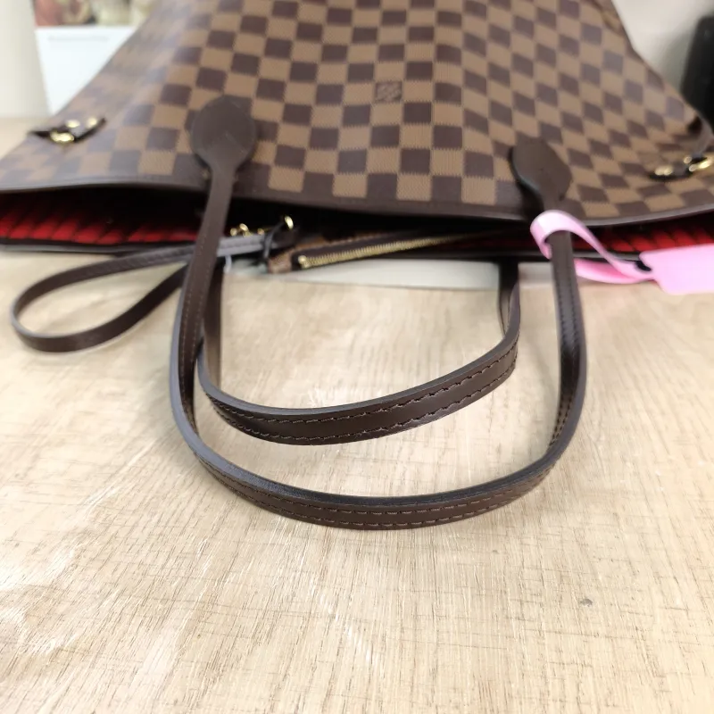 Louis Vuitton Shoulder Bag Neverfull Damier Ebene PVC Medium 31 × 14 × 28 cm — detail view 6 of 11