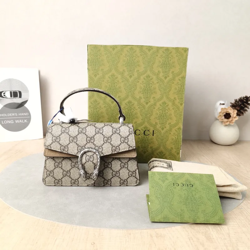GUCCI Top Handle Bag Dionysus Edition Monogram PVC Mini 18 × 6 × 12 cm — cover view 4 of 6