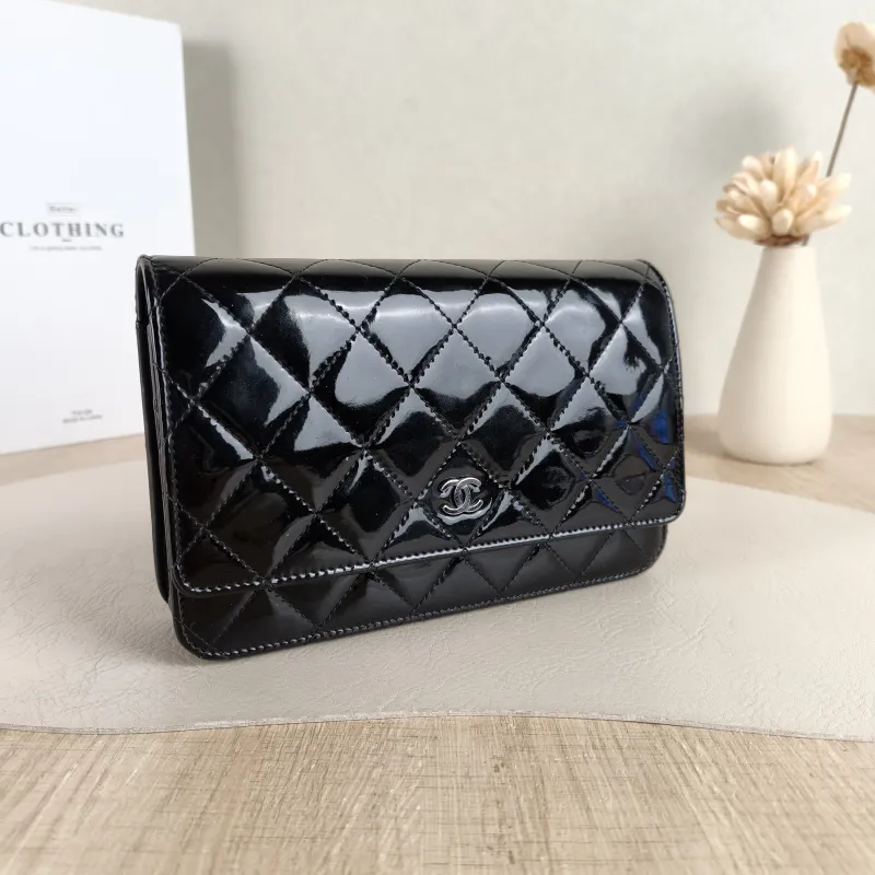 Chanel Crossbody Bag Classic Flap WOC CF WOCWOC Bag Black Patent Leather One Size 19.2 × 3.5 × 12.3 cm 19 — cover view 2 of 5