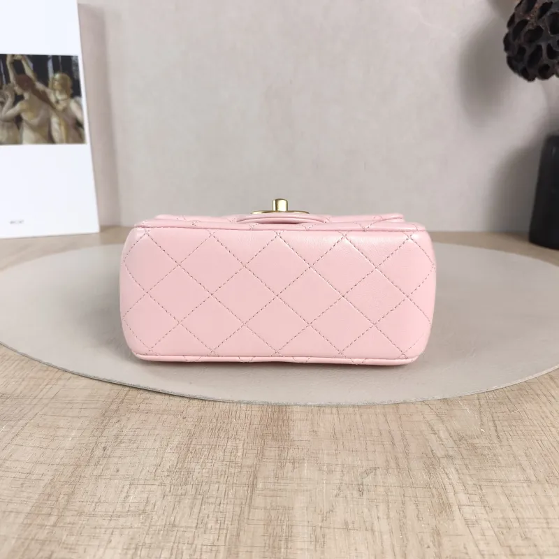 Chanel Crossbody Bag 25b c Pink Lambskin Mini 17 × 8 × 13.5 cm — cover view 5 of 6