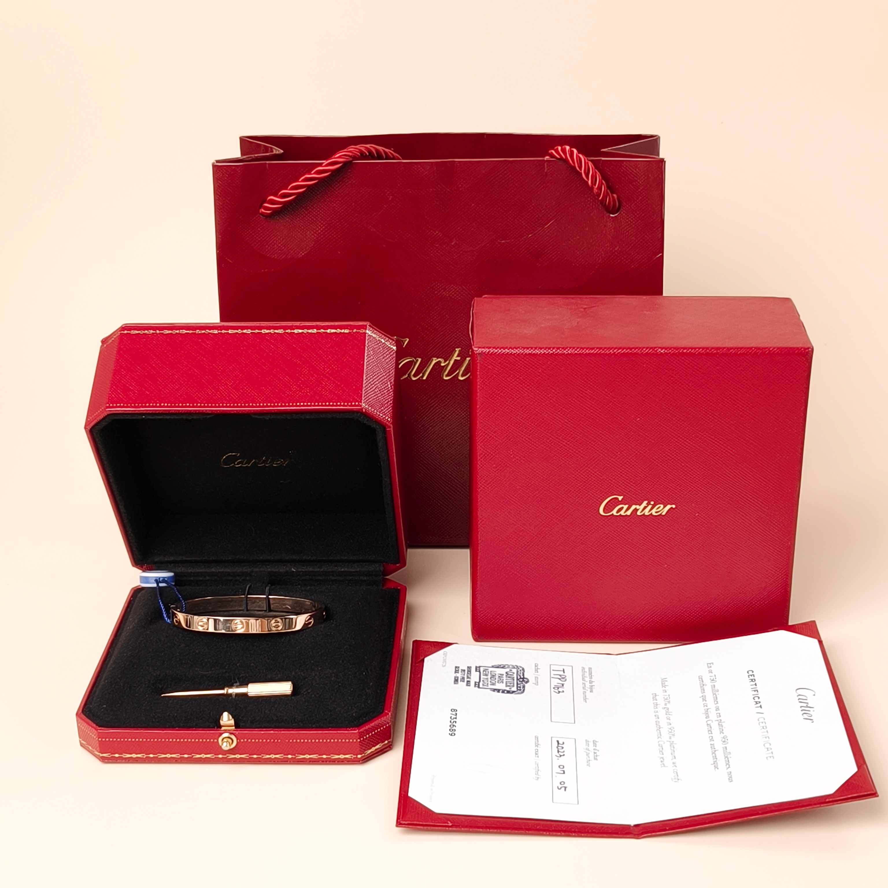 CARTIER Bangle LOVE Bangle 18KR ose Gold Rose Gold 18KR ose Gold17 US 4.8 — cover view 6 of 11