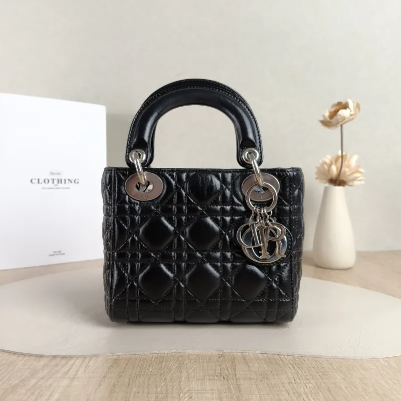 DIOR Crossbody Bag Lady Lady Dior Bag Lambskinmini17 × 7 × 15 cm
