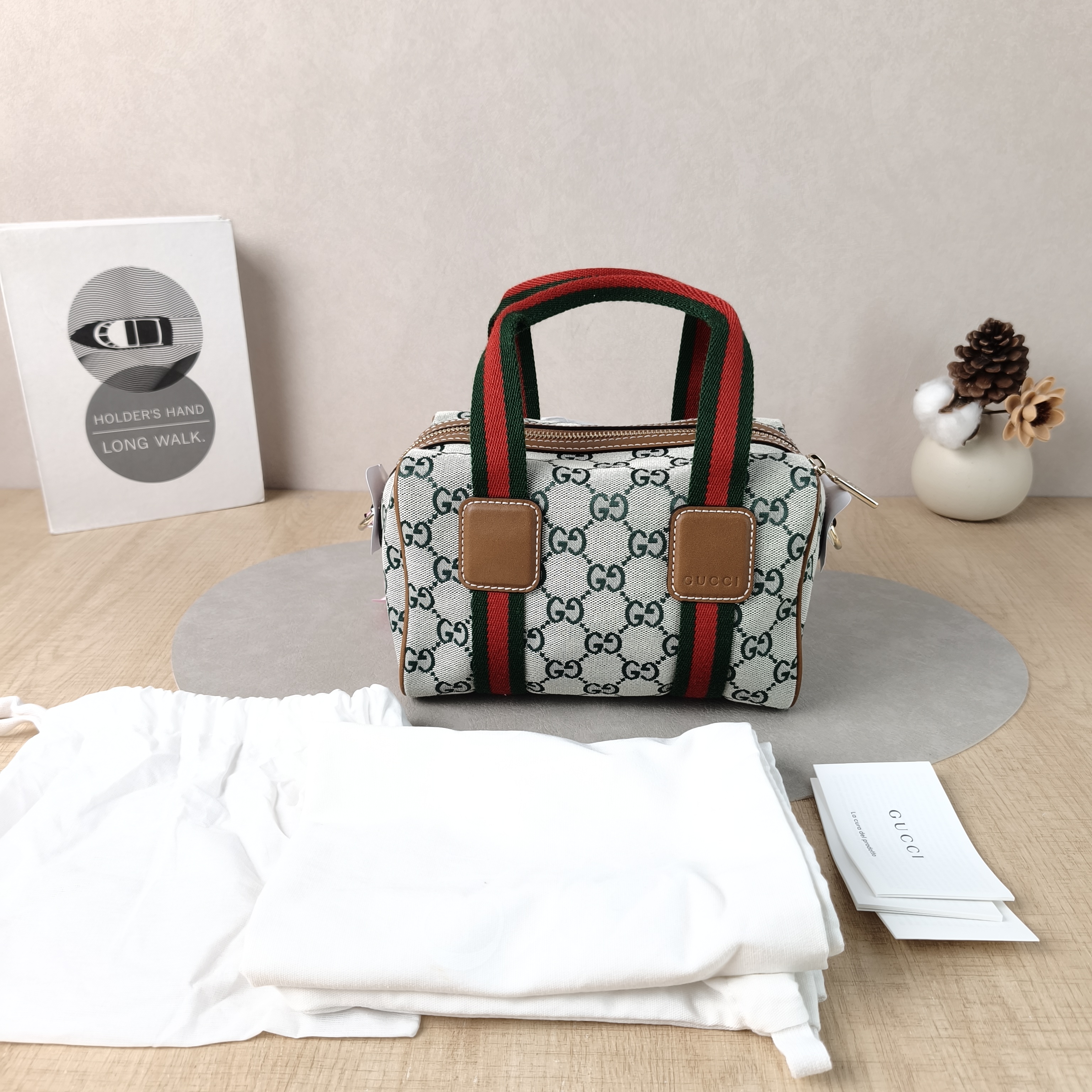 GUCCI Crossbody Bag GG Collection Green Canvasmini20 × 13 × 13 cm — cover view 5 of 6