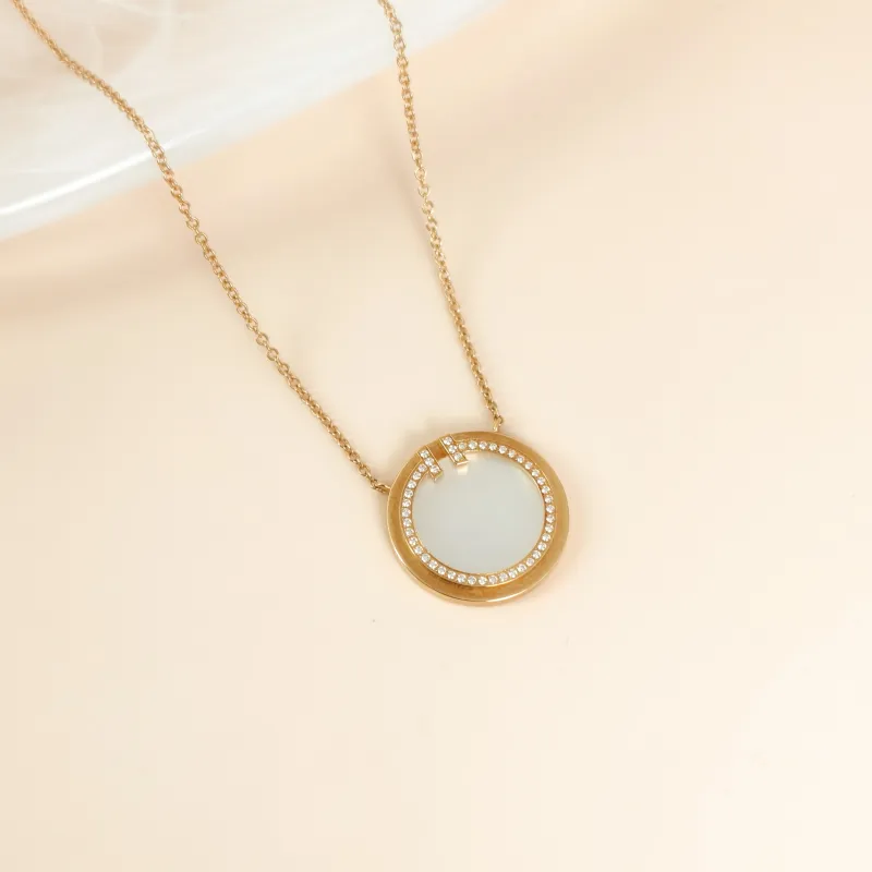 Tiffany&Co. Necklace TC ollection White Mother-of-Pearl18KY ellow Gold Diamond Large1.6*44.5 โ cover view 7 of 8