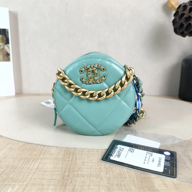 Chanel Crossbody Bag 19bag Blue Lambskin Mini 12 × 4.5 × 12 cm 31 — cover view 3 of 6