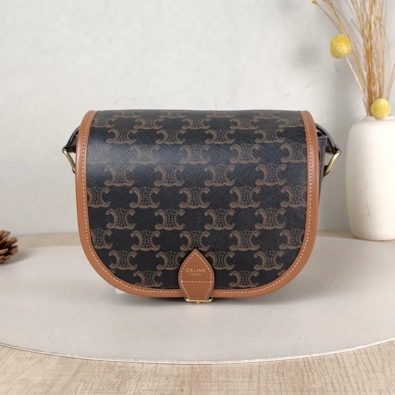 CELINE Crossbody Bag FOLCO Monogram PVC Medium 18.5 × 8 × 17 cm