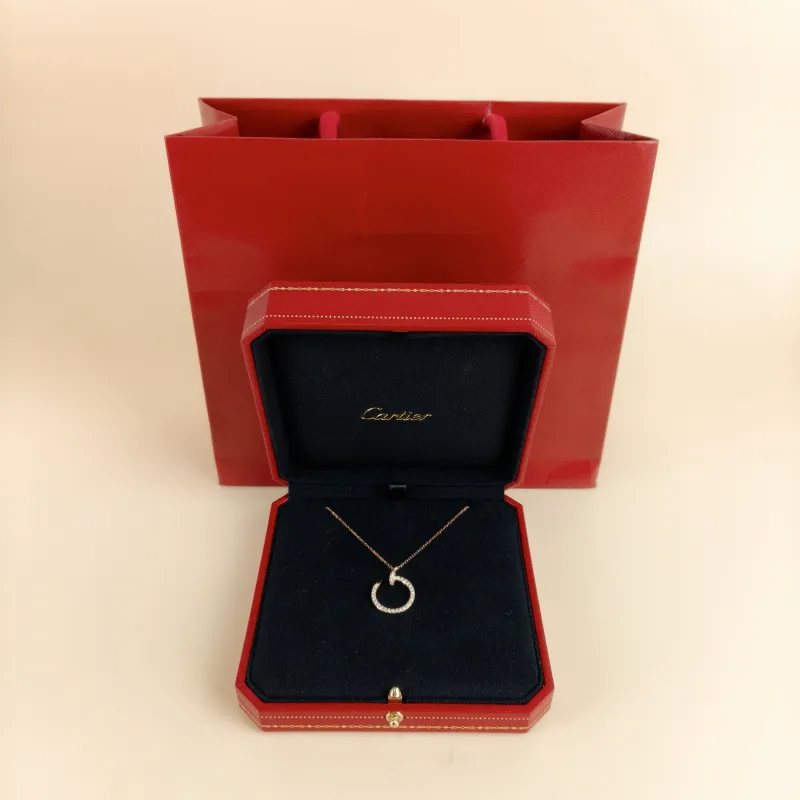 CARTIER Necklace Juste un Clou Pavé Diamond Necklace Rose Gold Diamond18KR ose Gold One Size 40cm — cover view 2 of 7